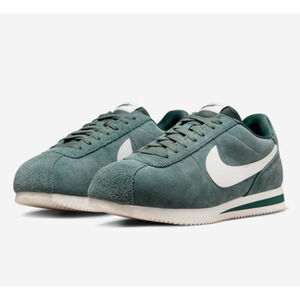 Nike Men's Suede Athletic Sneakers in Teal and White